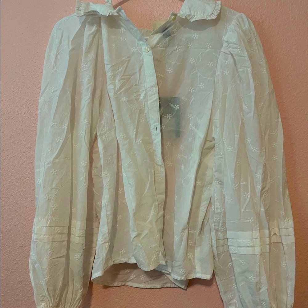 Universal Thread long sleeve blouse button up size large